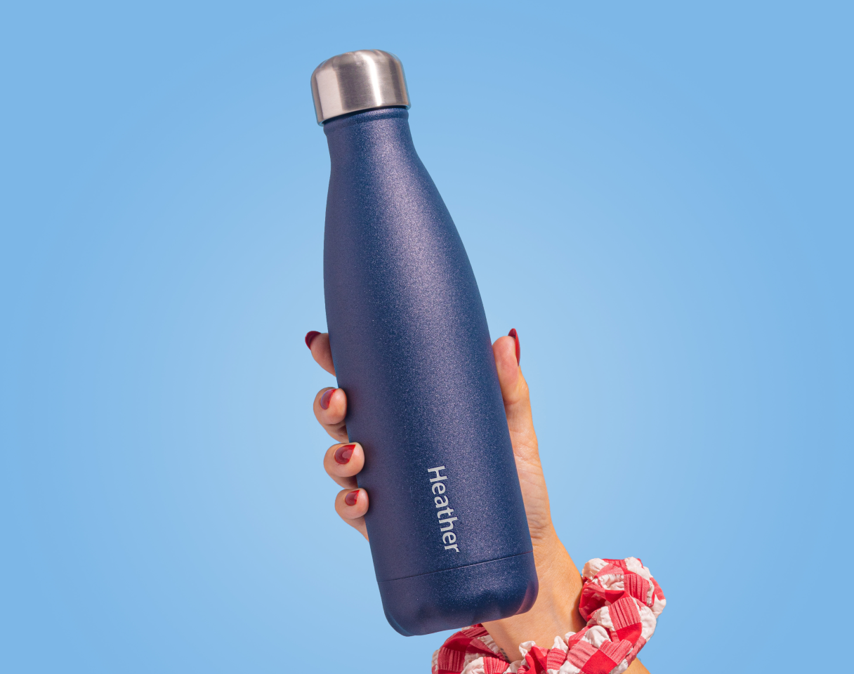 Personalized S'well Water Bottle, 17oz Personalized Bridesmaids Gift,  Custom Engraved Bottle, Monogram Insulated Bottle, Horizontal Design 